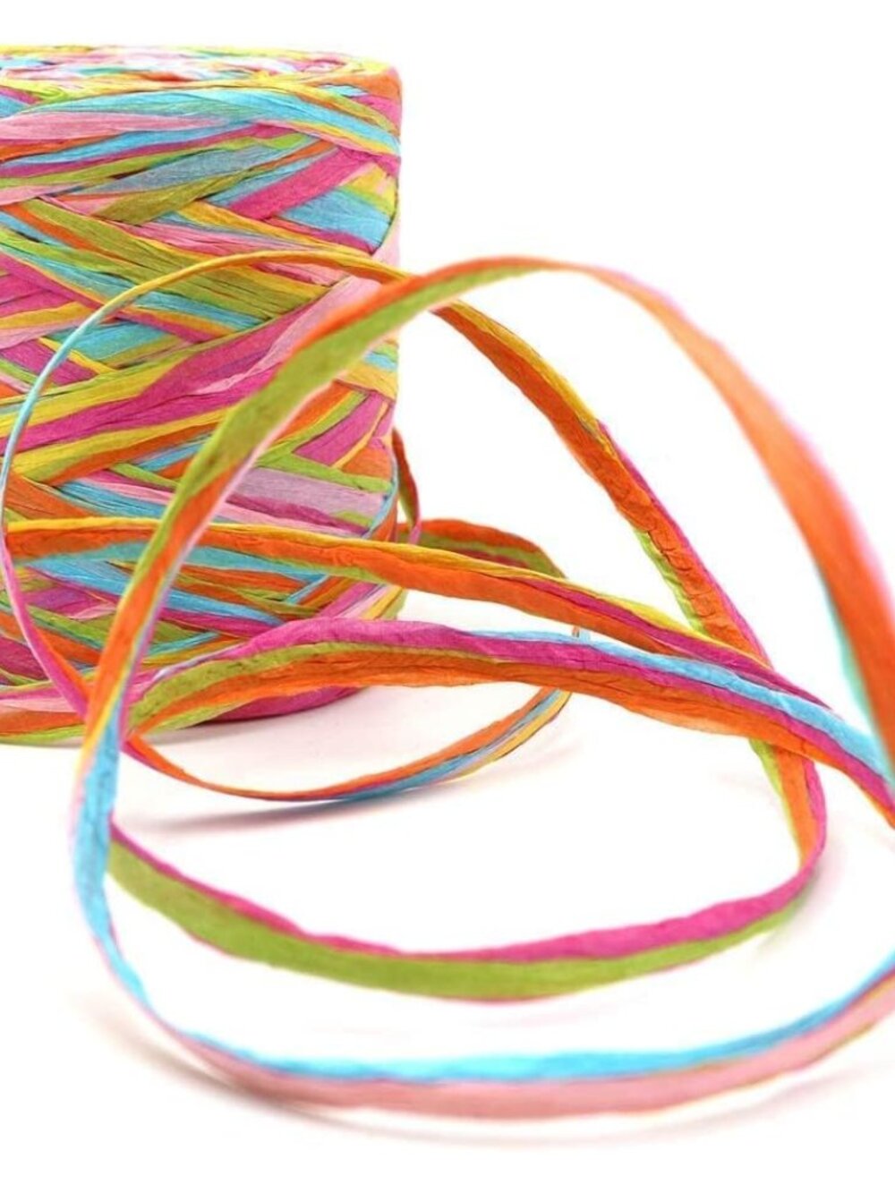 Colored 262 Feet Raffia Paper Ribbon, 6 Colored Packing Paper String - Picture 5 of 5